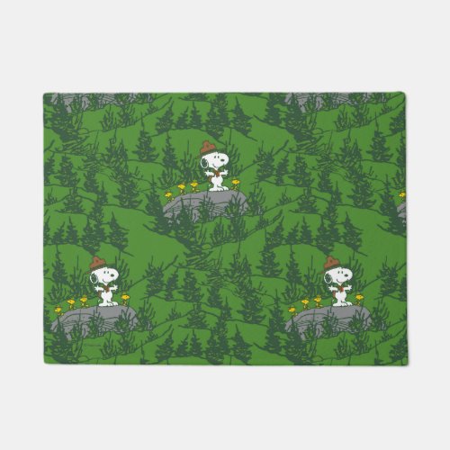 Snoopy Beagle Scout Hiking Pattern Doormat