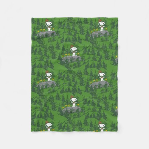 Snoopy Beagle Scout Hiking Pattern Fleece Blanket