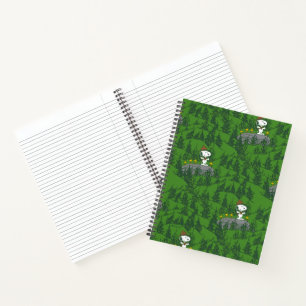 Snoopy Beagle Scout Hiking Pattern Notebook