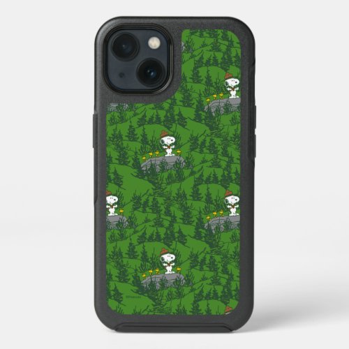 Snoopy Beagle Scout Hiking Pattern iPhone 13 Case