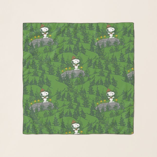 Snoopy Beagle Scout Hiking Pattern Scarf (Front)