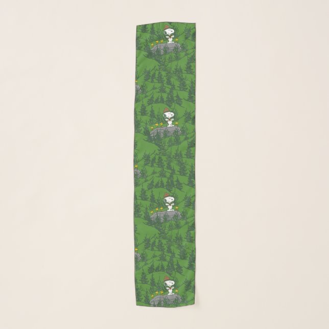 Snoopy Beagle Scout Hiking Pattern Scarf (Front)