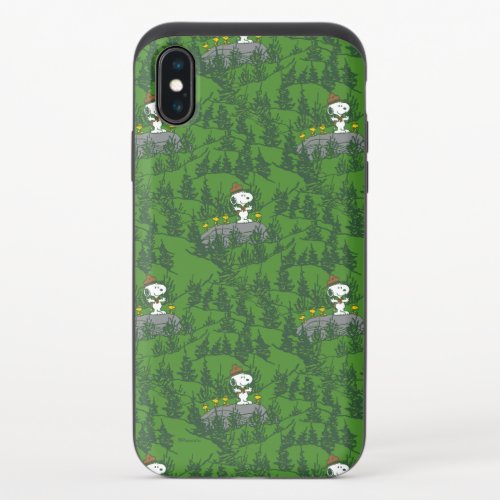 Snoopy Beagle Scout Hiking Pattern iPhone X Slider Case