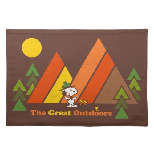 Snoopy  Beagle Scout _ The Great Outdoors Cloth Placemat