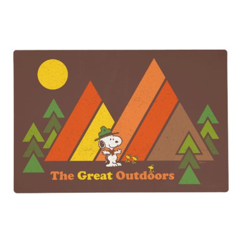 Snoopy  Beagle Scout _ The Great Outdoors Placemat