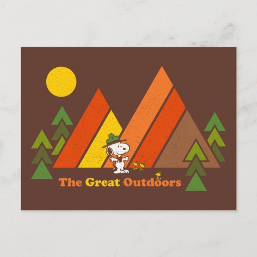 Snoopy  Beagle Scout _ The Great Outdoors Postcard