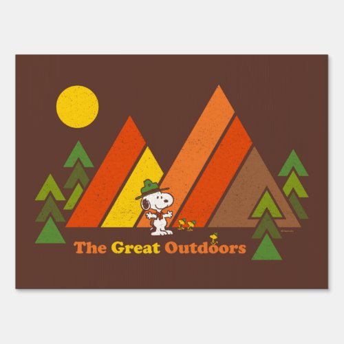 Snoopy  Beagle Scout _ The Great Outdoors Sign