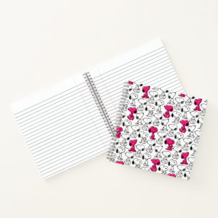 Snoopy Black & Magenta Pattern Notebook
