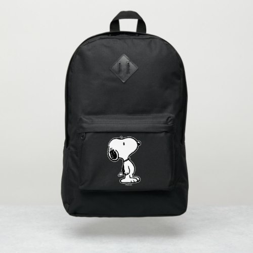 Snoopy Black  Magenta Pattern Port Authority Backpack