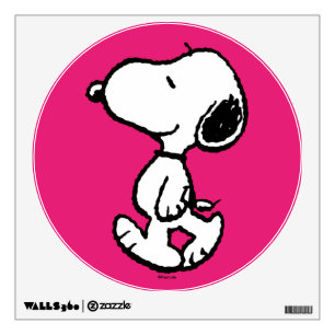 Snoopy Black & Magenta Pattern Wall Decal