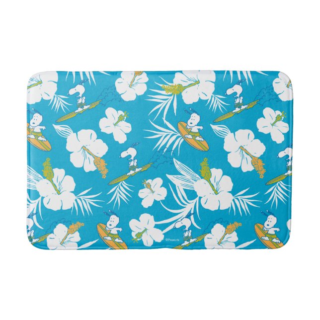 Snoopy Brooklyn Beach Pattern Bath Mat (Front)