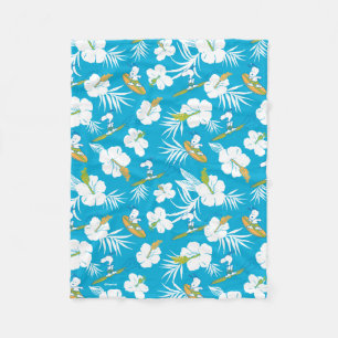 Snoopy Brooklyn Beach Pattern Fleece Blanket