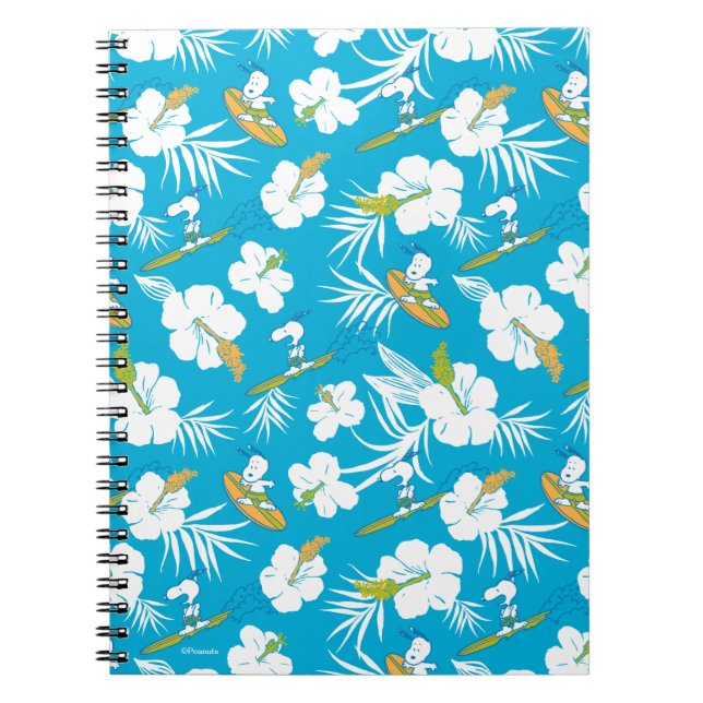 Snoopy Brooklyn Beach Pattern Notebook (Front)