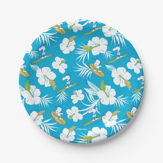 Snoopy Brooklyn Beach Pattern Paper Plates (Front)