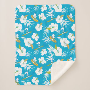Snoopy Brooklyn Beach Pattern Sherpa Blanket