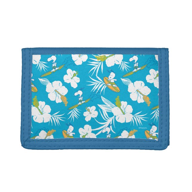 Snoopy Brooklyn Beach Pattern Trifold Wallet (Front)