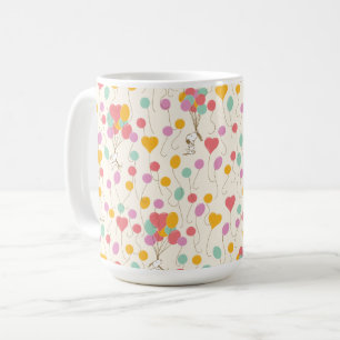 Snoopy Bunches of Balloons Pattern Coffee Mug