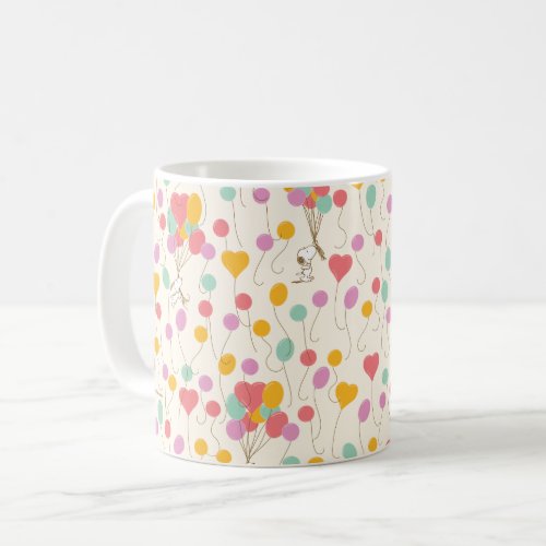 Snoopy Bunches of Balloons Pattern Coffee Mug