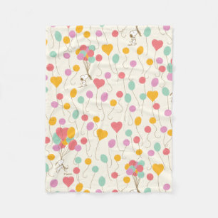 Snoopy Bunches of Balloons Pattern Fleece Blanket
