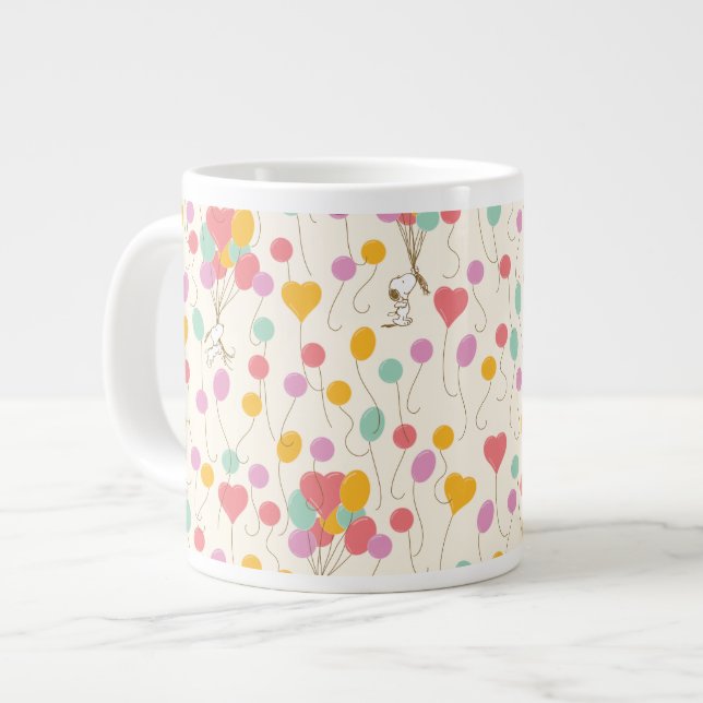 Snoopy Bunches of Balloons Pattern Giant Coffee Mug (Front Left)