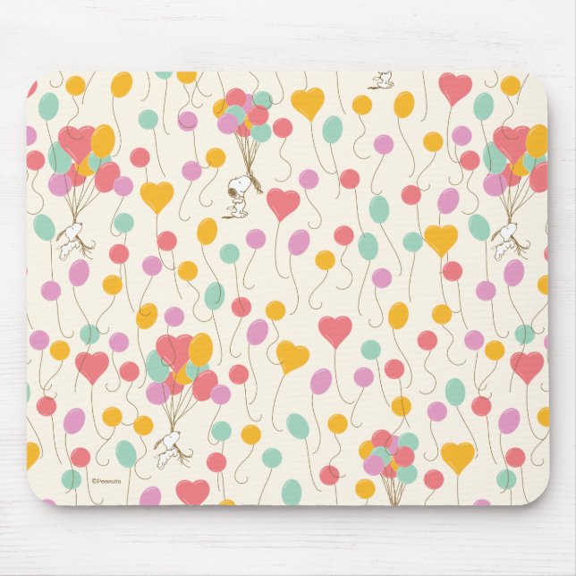 Snoopy Bunches of Balloons Pattern Mouse Pad (Front)