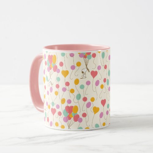 Snoopy Bunches of Balloons Pattern Mug