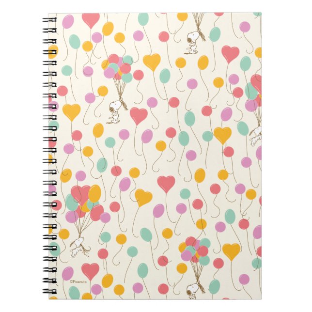 Snoopy Bunches of Balloons Pattern Notebook (Front)