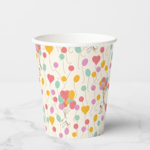 Snoopy Bunches of Balloons Pattern Paper Cups