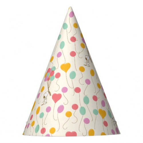 Snoopy Bunches of Balloons Pattern Party Hat
