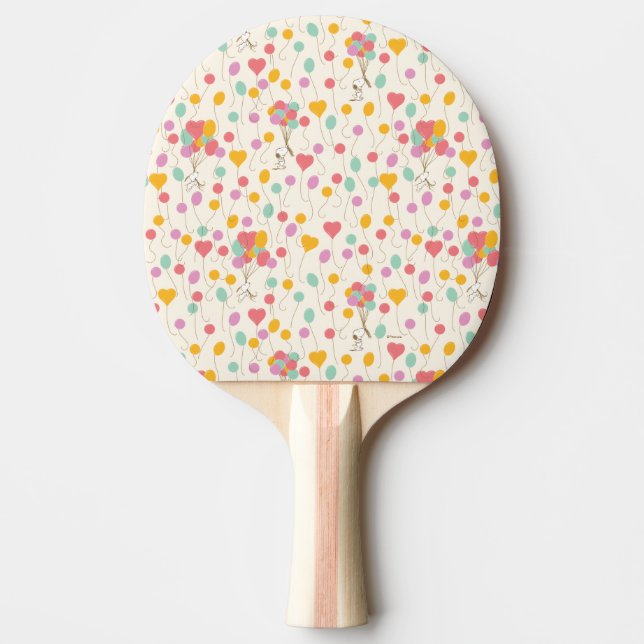 Snoopy Bunches of Balloons Pattern Ping Pong Paddle (Front)