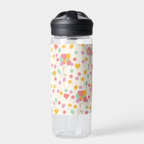 Snoopy Bunches of Balloons Pattern Water Bottle
