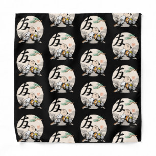 Snoopy, Charlie Brown, and Woodstock Bandana