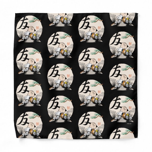 Snoopy, Charlie Brown, and Woodstock Bandana (Front)