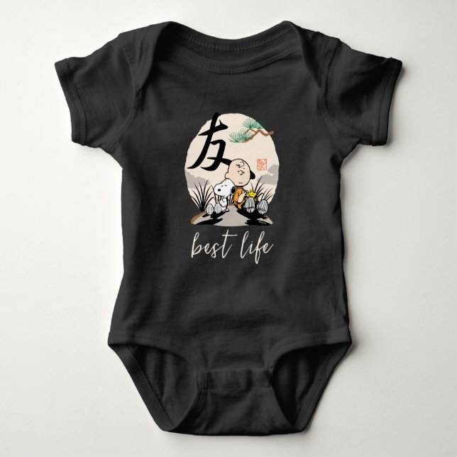 Snoopy, Charlie Brown, and Woodstock - Friend Baby Bodysuit (Front)