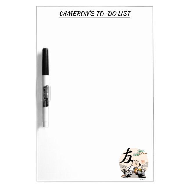 Snoopy, Charlie Brown, and Woodstock - Friend Dry Erase Board (Front)