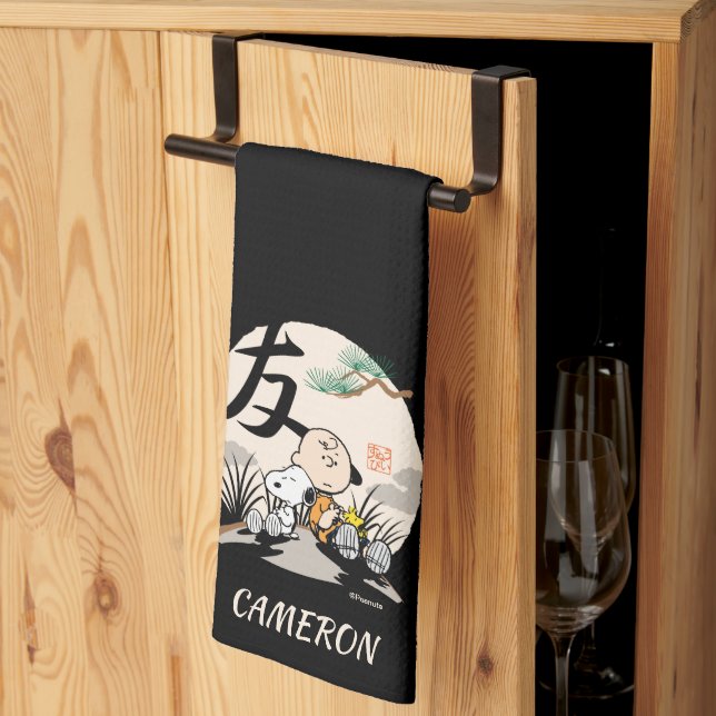 Snoopy, Charlie Brown, and Woodstock - Friend Kitchen Towel (Thirds Fold)