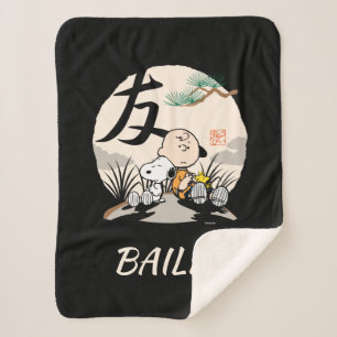 Snoopy, Charlie Brown, and Woodstock - Friend Sherpa Blanket