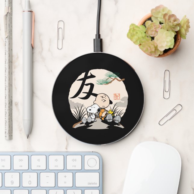 Snoopy, Charlie Brown, and Woodstock - Friend Wireless Charger (Desk)