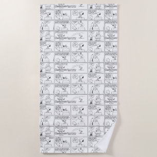 Snoopy & Charlie Brown English Muffin Beach Towel