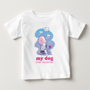 Snoopy & Charlie Brown My Dog Is My Valentine Baby T-Shirt