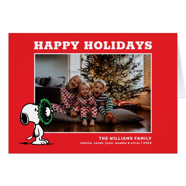 Snoopy Christmas Family Photo (Front Horizontal)