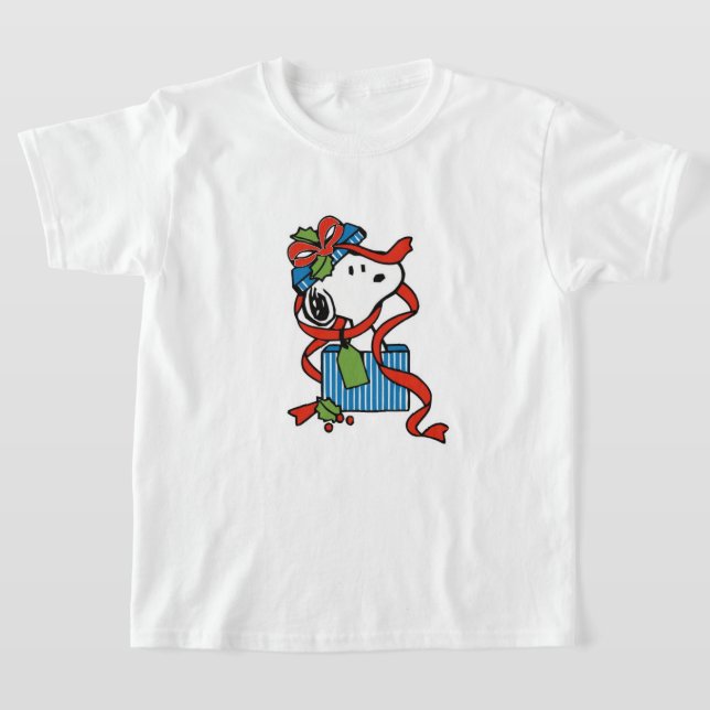 snoopy christmas present T-Shirt (Laydown)