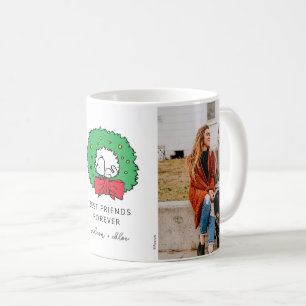 Snoopy Christmas Wreath   Best Friends Photo Coffee Mug