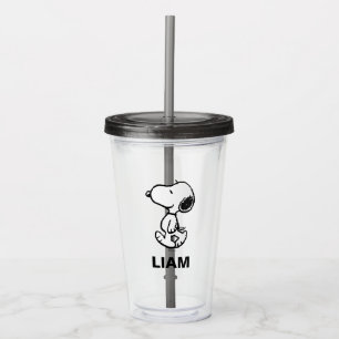 Snoopy Classic Comics   Add Your Name Acrylic Tumbler