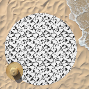 Snoopy Classic Comics Pattern Beach Towel