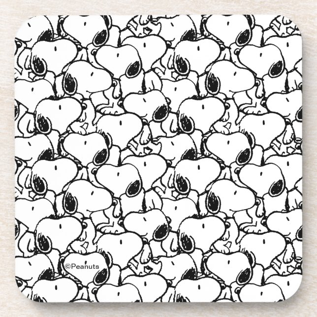 Snoopy Classic Comics Pattern Beverage Coaster (Front)