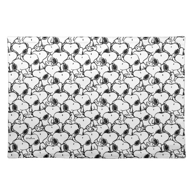 Snoopy Classic Comics Pattern Cloth Placemat (Front)