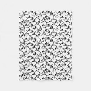 Snoopy Classic Comics Pattern Fleece Blanket