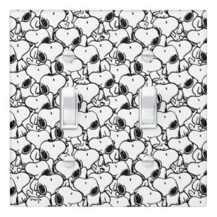 Snoopy Classic Comics Pattern Light Switch Cover