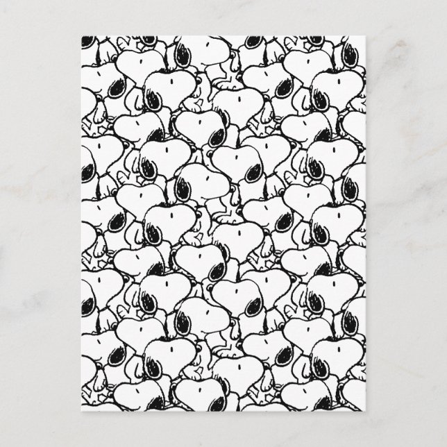 Snoopy Classic Comics Pattern Postcard (Front)